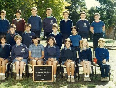 Photographs: Preston Technical School 1985 Classes