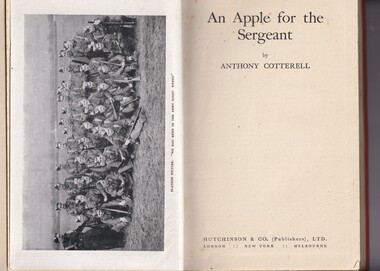 Book, Anthony Cotterell, An apple for the sergeant, 1944