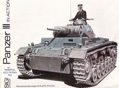 Book, Squadron Signal Publications, Panzer III in action, 1972
