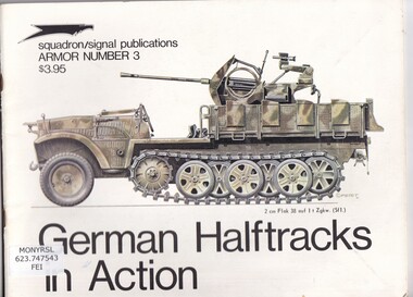 Book, Squadron signal publications, German half tracks in action, 1972