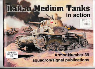 Book, Nicola Pignato, Italian medium tanks in action, 2001