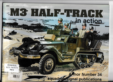 Book, Jim Mesko, M3 half track in action, 1996