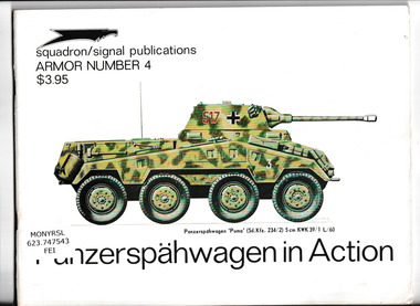 Book, Uwe feist, Panzerspahwagen in action, 1972