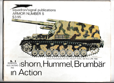 Book, Uwe Feist, Nashorn, Hummel, Brumbar in action, 1973