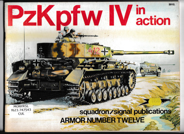 Book, Squadron/Signal Publications, PzKpfw IV in action, 1975