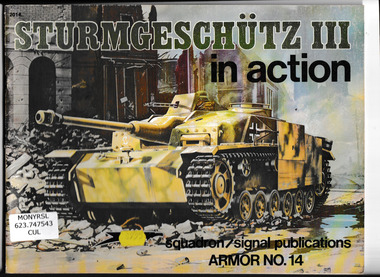 Book, Bruce Culver, Sturmgeschutz III in action, 1976
