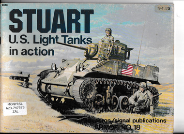 Book, Squadron/Signal Publications, Stuart: US light tanks in action, 1979