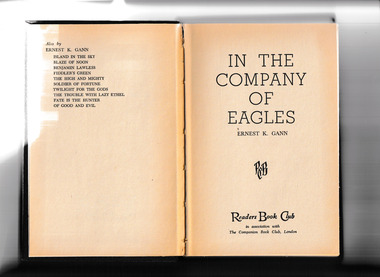 Book, Readers Book Club, In the company of eagles, 1966