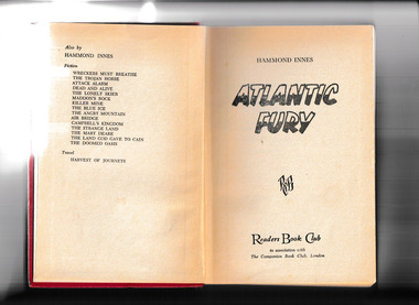 Book, Readers Book Club, Atlantic fury, 1962