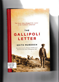 Book, Keith Murdoch, The Gallipoli letter, 2020