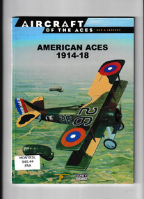 Book, Norman Franks, American aces 1914-1918, 2001