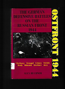 Book, Schiffer Military History, Ostfront 1944 : the German defensive battles on the Russian front, 1944, 1991