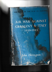 Book, Australian War Memorial, Air war against Germany and Italy, 1939-1943, 1954