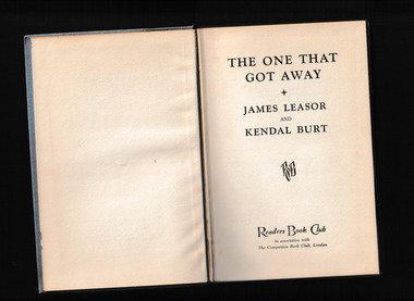 Book, Readers Book Club et al, The one that got away, 1958