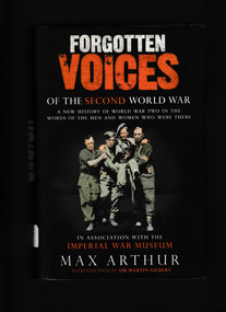 Book, Ebury Press, Forgotten voices of the Second World War, 2004