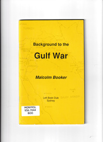 Book, Left Book Club Co-operative, Background to the Gulf War, 1991