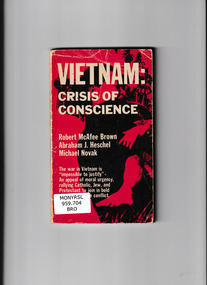 Book, Association Press et al, Vietnam: crisis of conscience, 1967