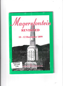 Book, Steve Lunderstedt et al, Magersfontein revisited: 10-12 Decenber 1899, 2001