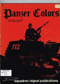 Book, Squadron/Signal Publications et al, Panzer colours I, 1976