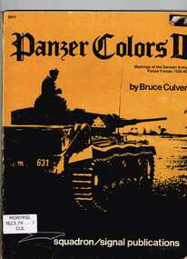 Book, Squadron/Signal Publications et al, Panzer colours II, 1976