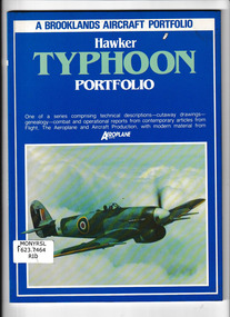Book, Brooklands Books, Hawker Typhoon portfolio, 1986