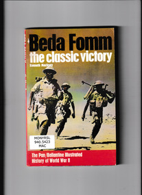 Book, Pan Books, Beda Fomm: The classic victory, 1971