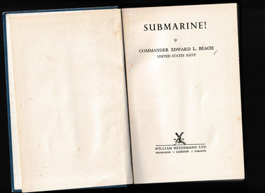 Book, Heinemann, Submarine!, 1953