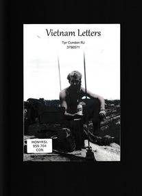 Book, Sylvia Condon et al, Vietnam letters : TPR Condon RJ 3790571, 2013
