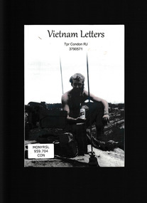 Book, Sylvia Condon, Vietnam letters : TPR Condon RJ 3790571, 2013