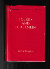 Book, Australian War Memorial et al, Tobruk and El Alamein, 1966