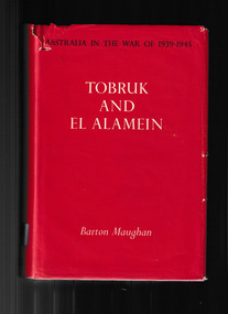 Book, Australian War Memorial, Tobruk and El Alamein, 1966