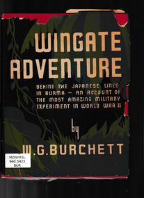 Book, FW Cheshire, Wingate Adventure, 1944