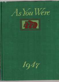 Book, Australian War Memorial, As you were 1947, 1947