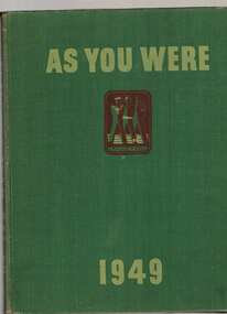 Book, Australian War Memorial, As you were 1949, 1949