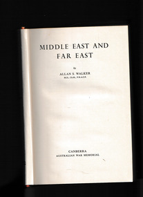 Book, Australian War Memorial, Middle East and Far East, 1956