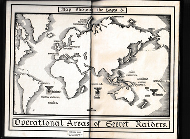 Book, William Kimber, The secret raiders : the story of the operations of the German armed merchant raiders in the Second World War, 1955