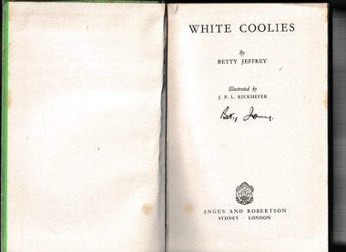 Book, Betty Jeffrey, White coolies, 1954