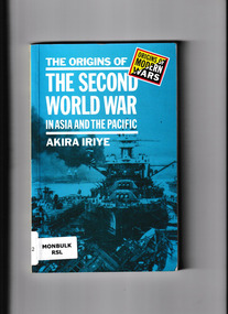 Book, Akira Iriye, The origins of the Second World War in Asia and the Pacific, 1987