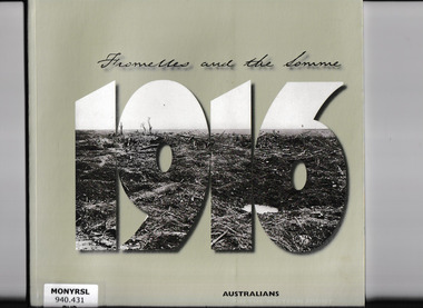 Book, Department of Veterans' Affairs, Fromelles and the Somme: Australians on the Western Front - 1916, 2006