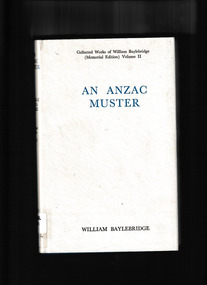 Book, William Baylebridge, An Anzac muster, 1962