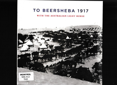 Book, Tom Thompson, To Beersheba 1917 with the Australian Light Horse, 2017