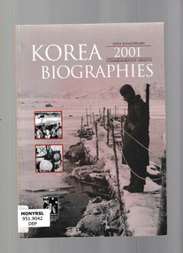 Book, Australian War Memorial and Dept. of Veterans' Affair, Korea biographies, 2001