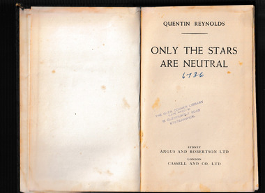 Book, Quentin Reynolds, Only the stars are neutral, 1942