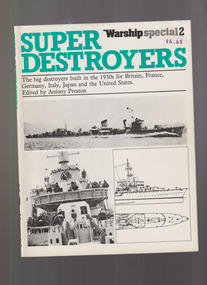 Book, Antony Preston, Super destroyers, 1978