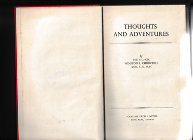 Book, Oldhams Press Limited, Thoughts and adventures, 1947