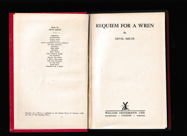 Book, William Heinemann, Requiem for a WREN, 1955