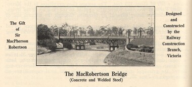 Image, MacRobertson's Bridge, 1934