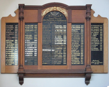 Honour Board (photograph), Clare Gervasoni, MUIOOF Honour Board, 2013