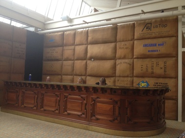 photograph - Colour, Viewing the National Wool Museum's auction room