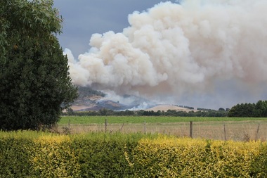 Photograph - Digital, Andrew Matheson, Bushfire on Mount Warrenheip, 2013, 15/05/2013